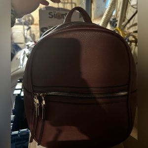 Burgundy backpack